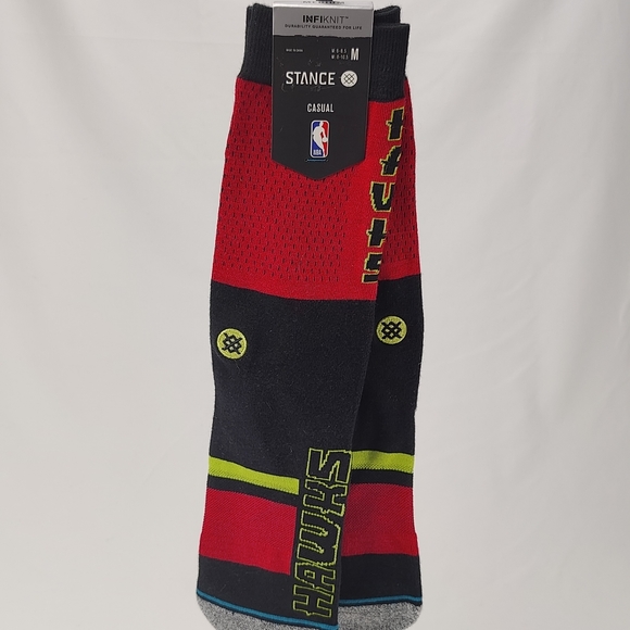 NWT Stance x NBA Atlanta HAWKS SHORTCUT 2 Crew Socks Size M 6-8.5 - Picture 7 of 11
